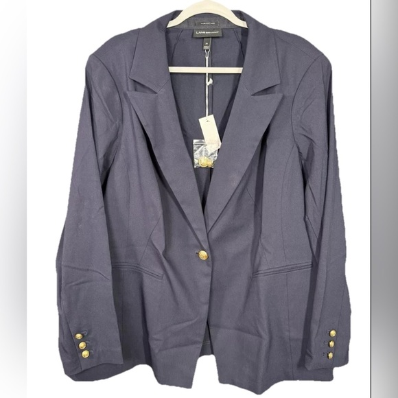 Lane Bryant Jackets & Blazers - Lane Bryant The Bryant Blazer Womens 24 Navy Blue Sexy Stretch One-Button NEW